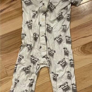 Kate Quinn Cream and Black Typewriter Bodysuit